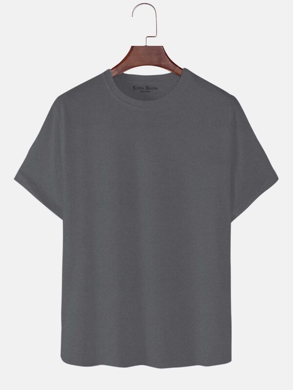 ROUND NECK T-SHIRTS CHARCOAL